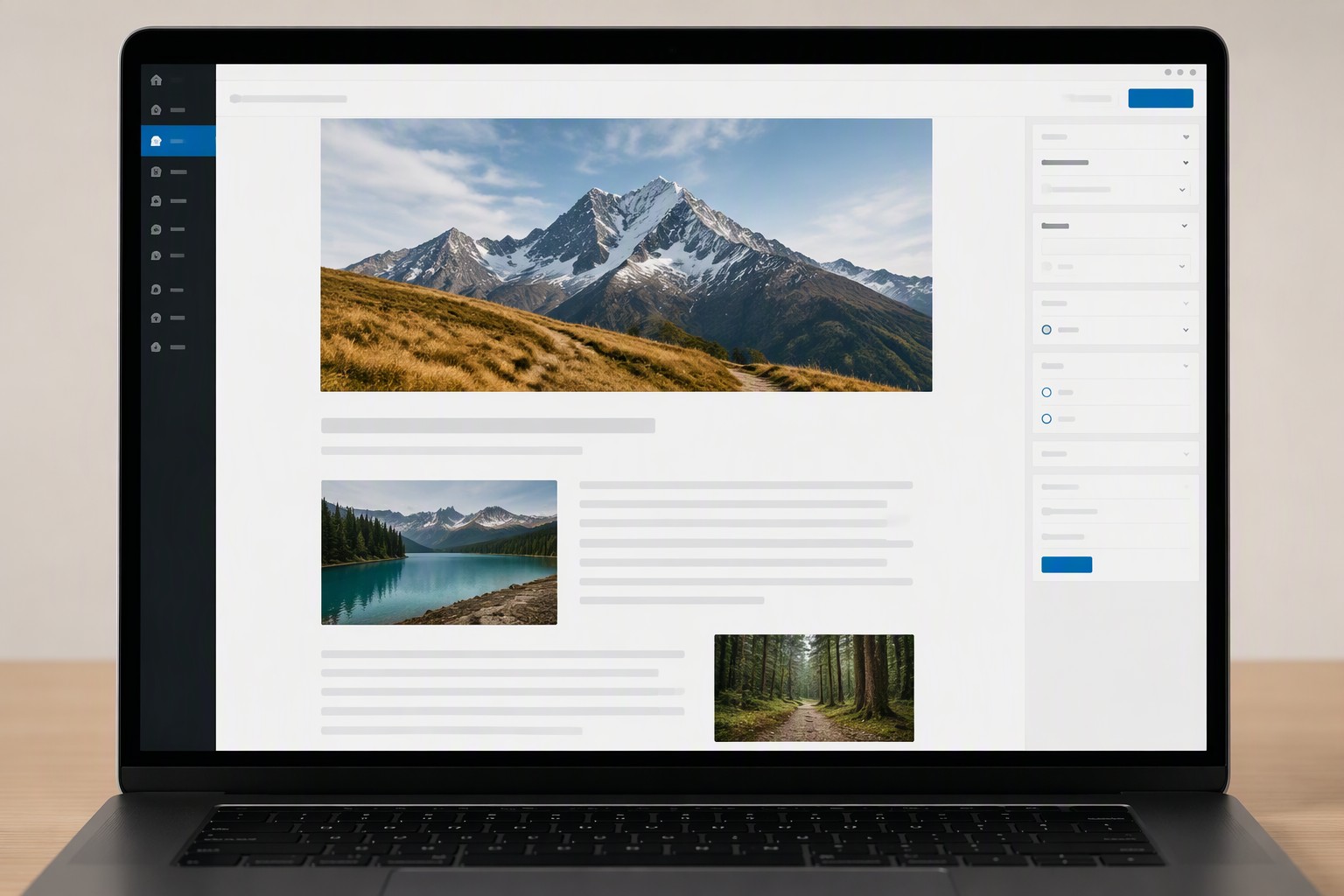 WordPress article with images title excerpt and category