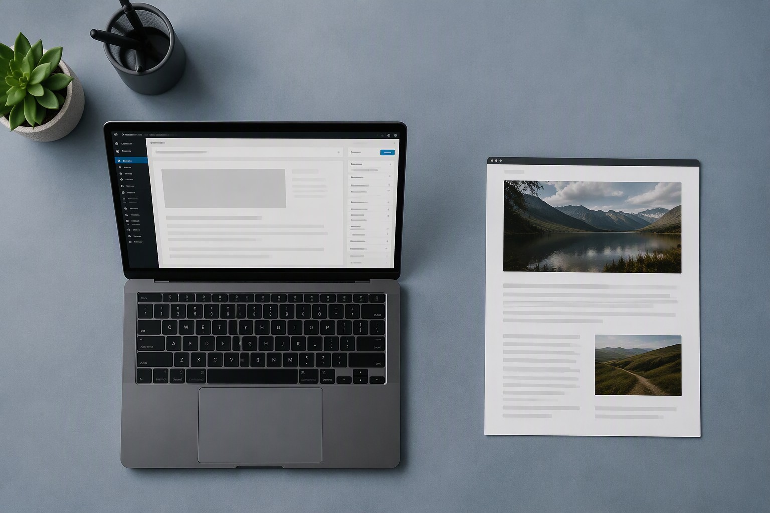 WordPress draft beside its published article